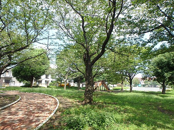 日東浜公園　280m　緑がきれいで広々したお散歩に丁度いい公園。春には桜がきれいに咲き乱れ、お散歩するだけでも癒されそう。