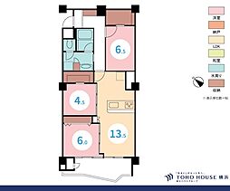 藤が丘マンション 3LDKの間取図画像
