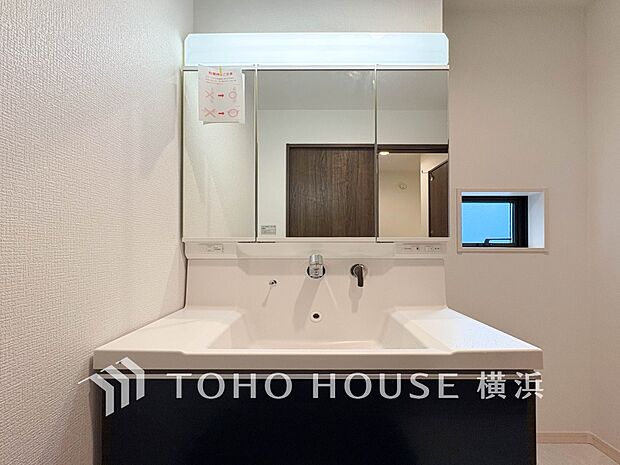 一日の始まりと終わりを心地よく演出してくれる、多彩な機能が備えられたパウダールーム。