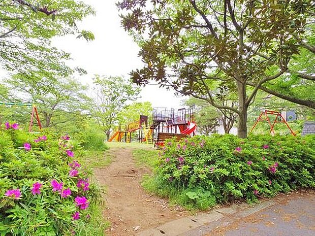 谷矢部池公園 400m 自然の湧き水を利用したせせらぎやじゃぶじゃぶ池があり水鳥が生息しています。緑と水に癒される公園です。