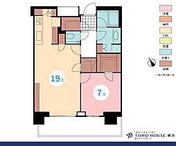 ザ・タワー横浜北仲 1LDKの間取図画像
