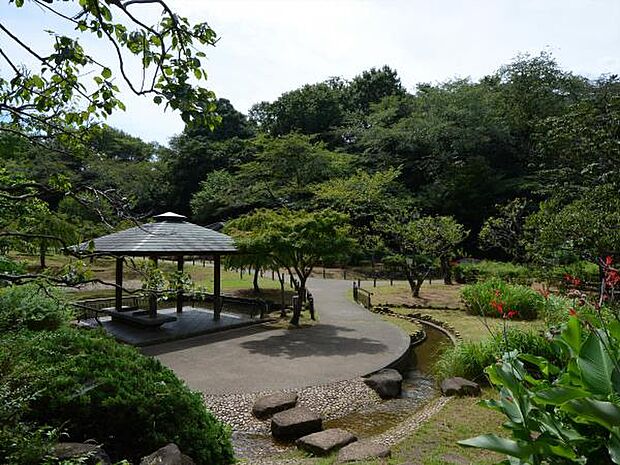 大倉山公園　190m　梅の名所として知られている公園。桜や新緑など、四季折々の違った彩りを楽しめる公園です。 