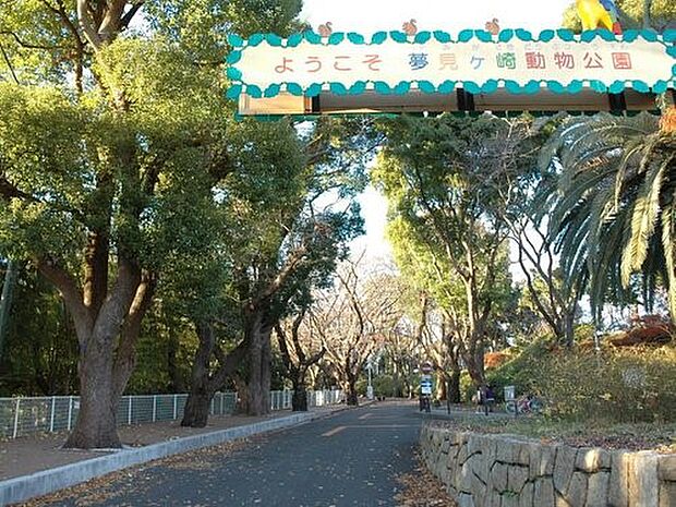 夢見ケ崎公園　650m　川崎市立の動物園で入園料は無料です。約64種類の動物が飼育されており、公園や展望台などがあります。 