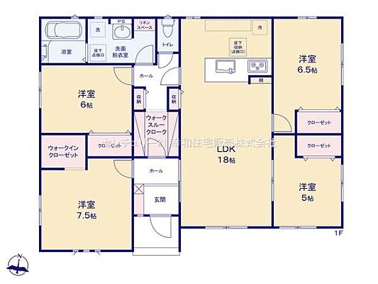 間取り 平屋の建売　つくば市今鹿島　2号棟