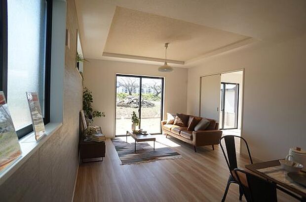 ご家族を一目で見渡せるLDK。