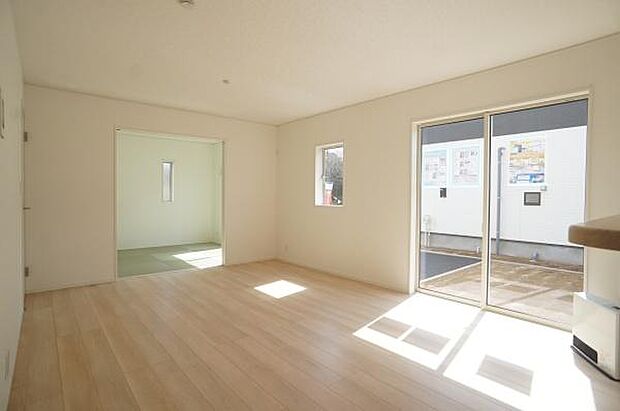 光あふれるLDK。