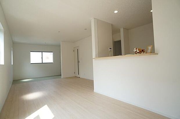 洋の中に和のスペースが有ります。