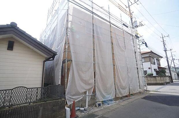 北側外観。