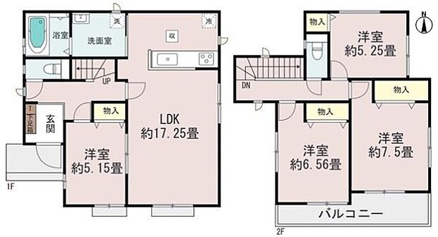 全室2面採光の明るい室内！
