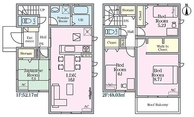 全居室収納付きでスッキリ片付く住まい