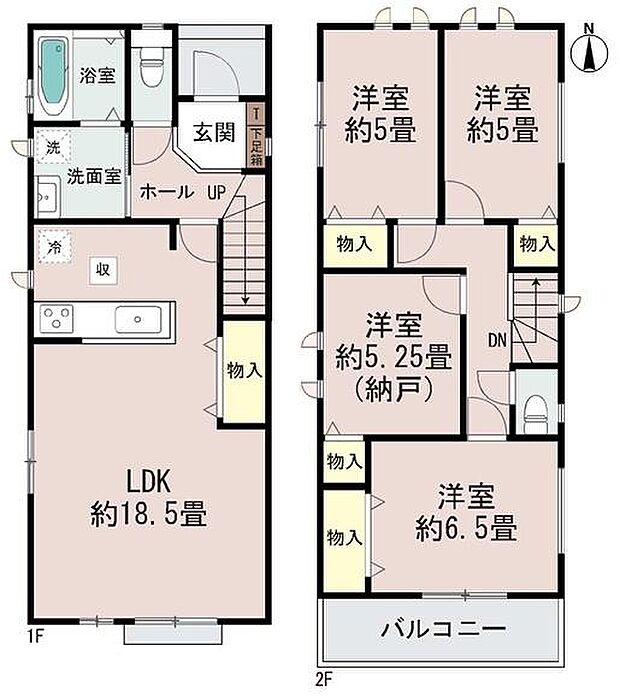 全居室収納付きでスッキリ片付く住まい