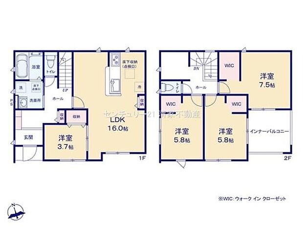 全室南向きの明るい間取りです!