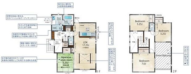 吹き抜けがあり開放感ある間取り