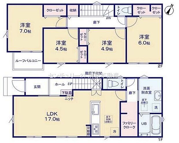 全室南向きの明るい間取りです！