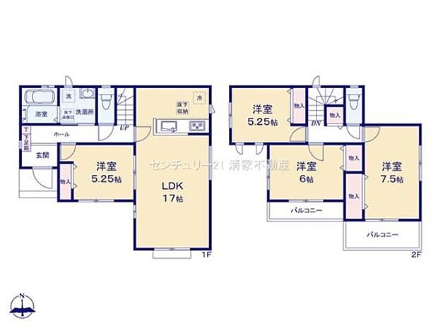 全室南向きの明るい間取りです！
