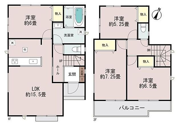 全居室収納あり!収納豊富な間取りです!