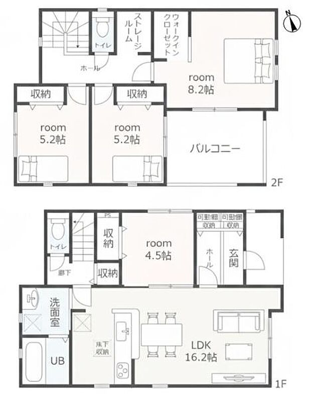 会話が広がるリビングスルー階段設計