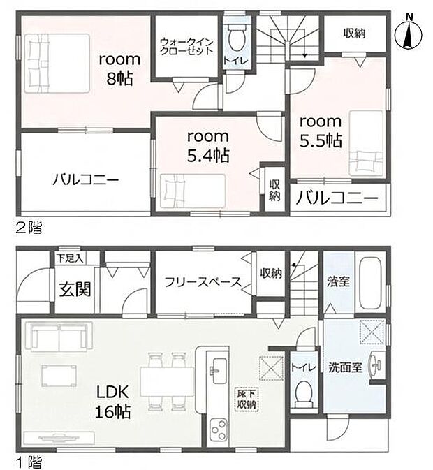 全室南向きの明るい間取りです!