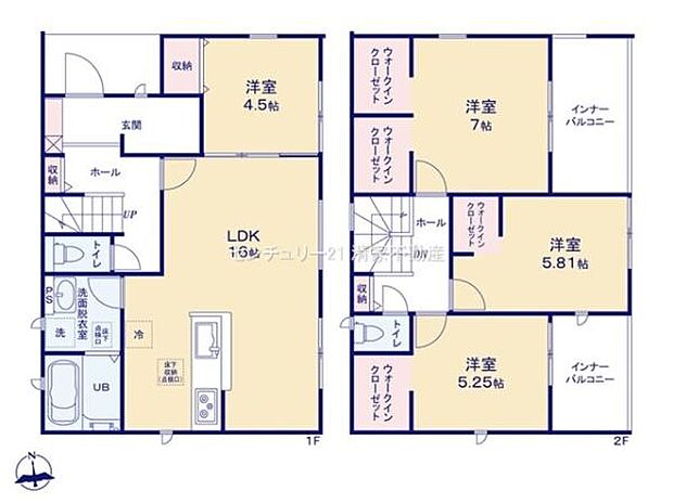 全居室収納付きでスッキリ片付く住まい