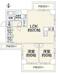 間取図画像 2LDK