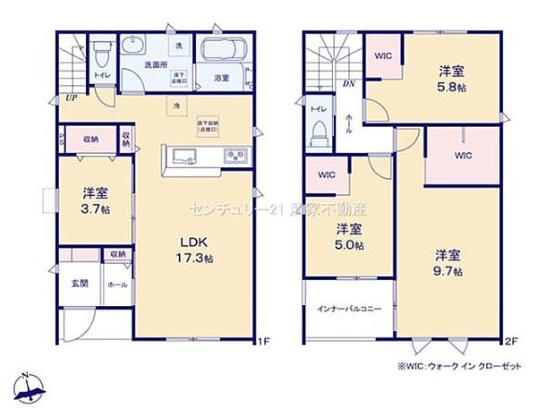 全居室収納付きでスッキリ片付く住まい