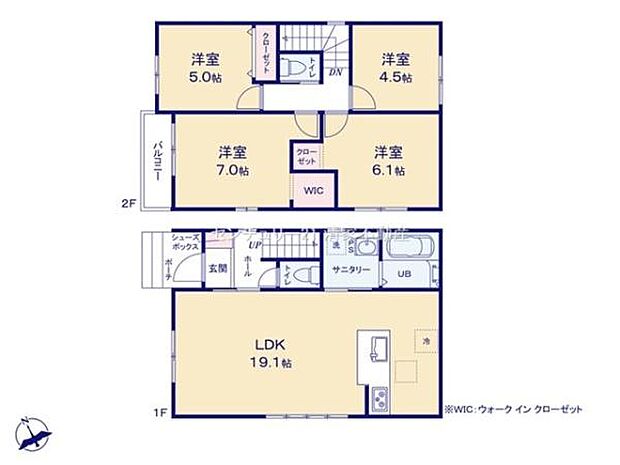 大容量のWIC完備！