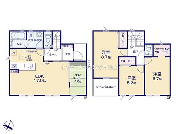 家中にあたたかな陽が差し込む南向きプラン