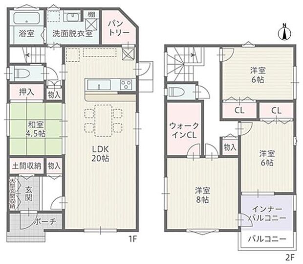 全居室収納付きでスッキリ片付く住まい