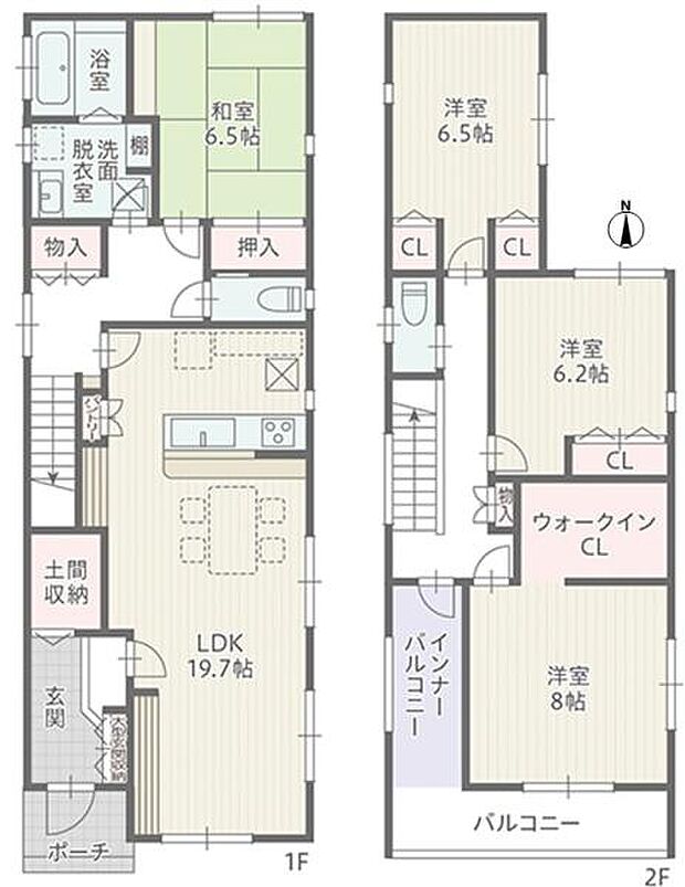 会話が広がるリビングスルー階段設計