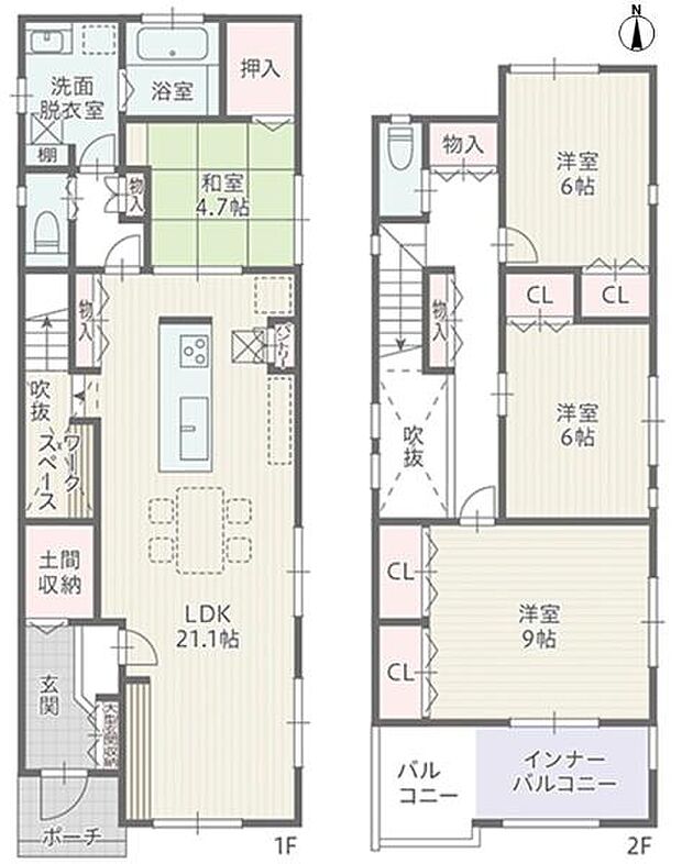 会話が広がるリビングスルー階段設計