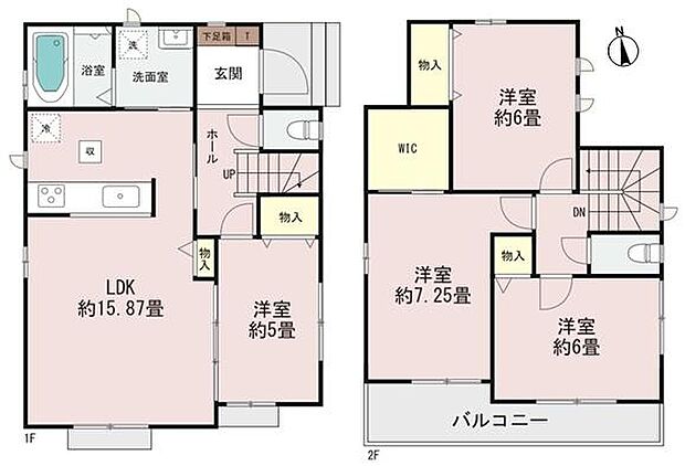 全室2面採光の明るい室内!