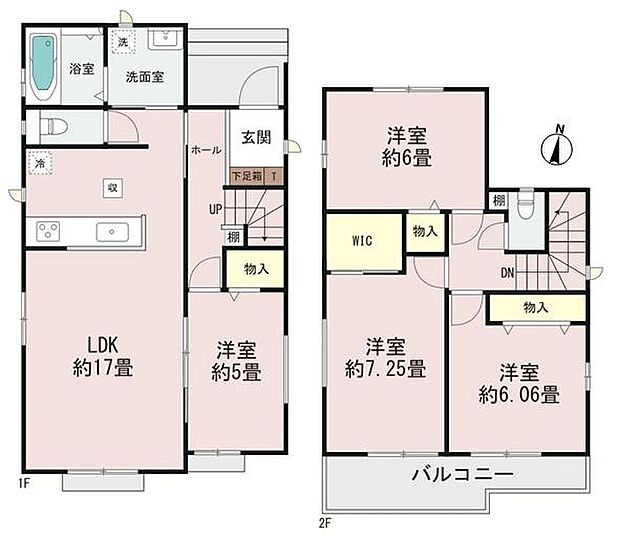 全室2面採光の明るい室内!