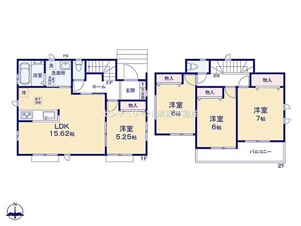 全室南向きの明るい間取りです!