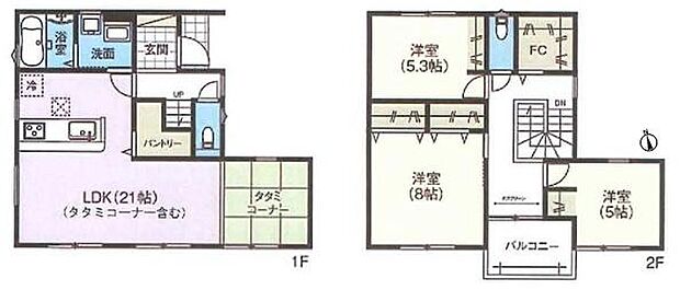 全居室収納付きでスッキリ片付く住まい