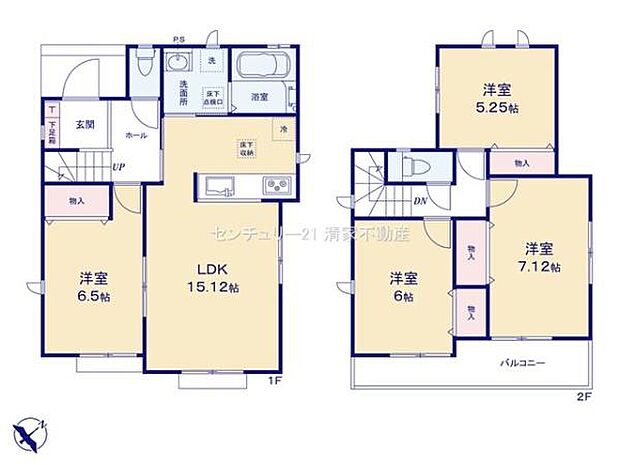 全居室収納付きでスッキリ片付く住まい