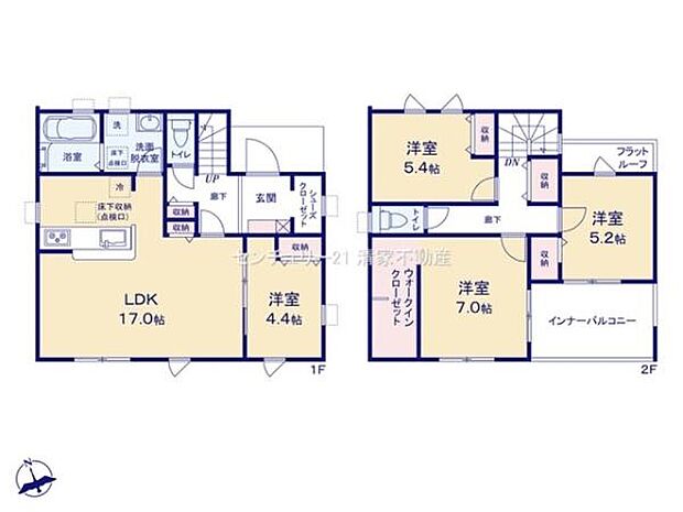 全居室収納付きでスッキリ片付く住まい
