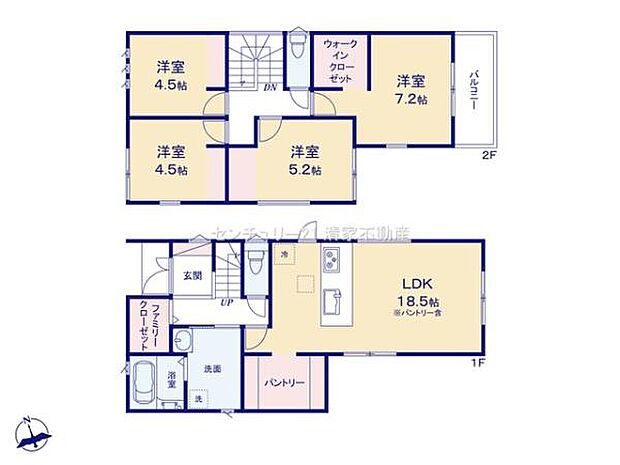 全居室収納付きでスッキリ片付く住まい