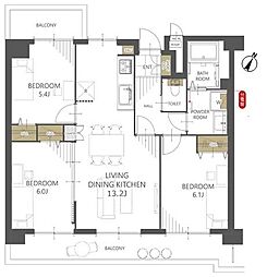 ファミール春日井 3LDKの間取図画像