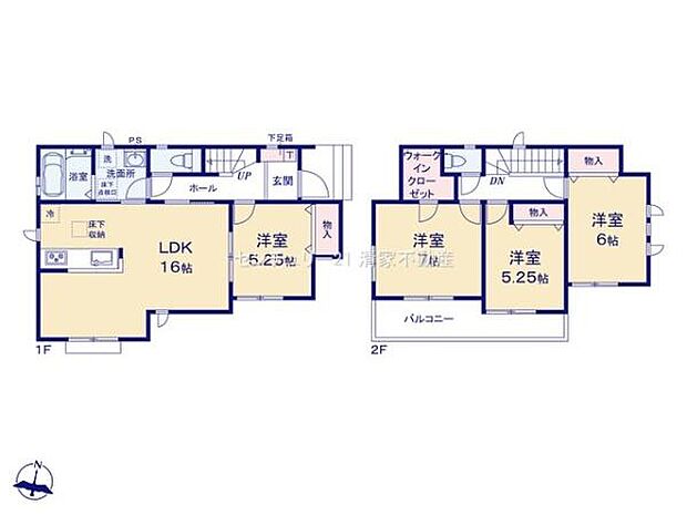 全室南向きの明るい間取りです！