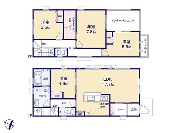 会話が広がるリビングスルー階段設計