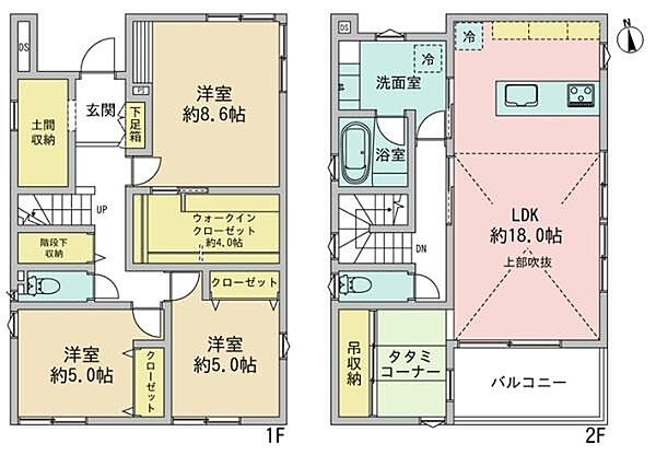 日当たりの良い2階リビング