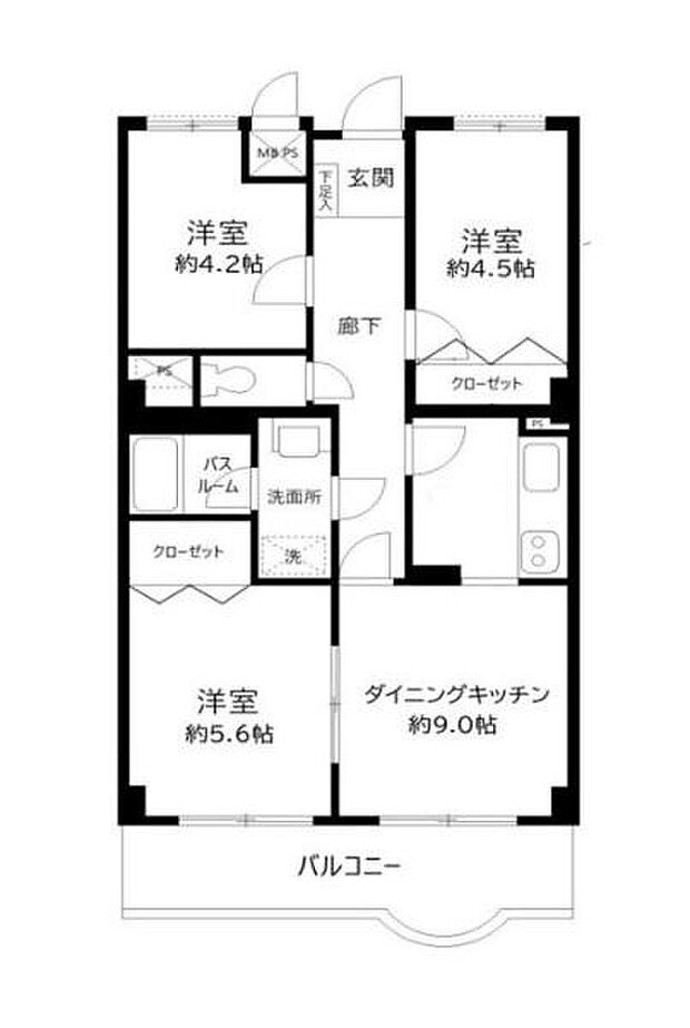 南向き5階！全面棟なしにつき陽当たり・眺望良好です！