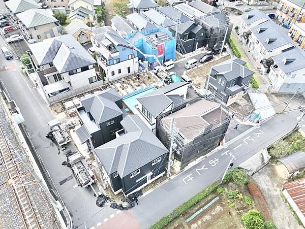 〜ドローン撮影（2025.11)〜全12棟の綺麗な街並み！最終2棟です！お気軽にお問い合わせください