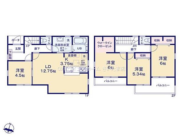 LDKは広々16.5帖！配膳・片付けも楽々のカウンターキッチン！統一感を作りやすい洋室のみの間取り！