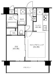 プレミスト神楽坂 1LDKの間取図画像
