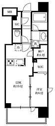 リビオレゾン神楽坂nex 1LDKの間取図画像