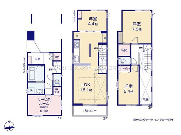 プライバシー性の高い2階LDK！広々16.1帖の家族が自然と集まる居心地のいいLDK！解放感のある上部吹き抜けのあるリビング！あると便利なホール収納、ウォークインクローゼット付き。
