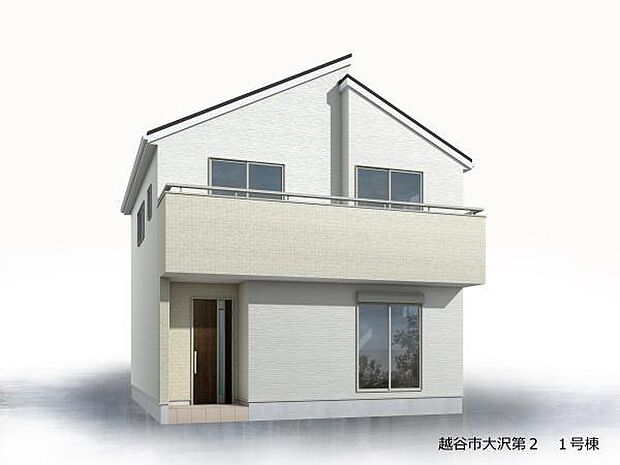 (外観パース)2026年1月完成予定!長期優良住宅取得物件!全2棟!LDK19.13帖の3SLDK!最新設備完備!