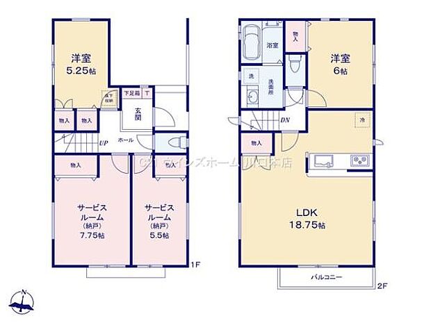 LDKは広々18帖超!リビング収納有り!家族の会話が弾む人気の対面キッチン!