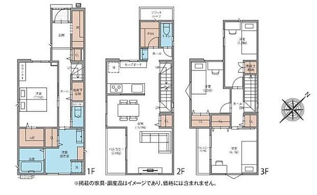カースペース2台可（普通車1台＋軽自動車1台）16帖超の広々LDKに会話の弾む対面キッチン！4LDK！